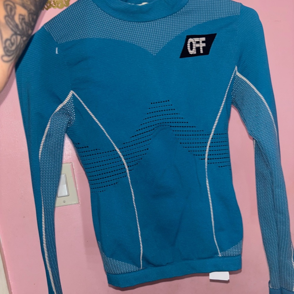 Off-White Blue Long Sleeve Top
